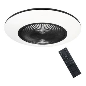 LED Stmievateľné stropné svietidlo s ventilátorom ARIA LED/38W/230V čierna/biela +DO