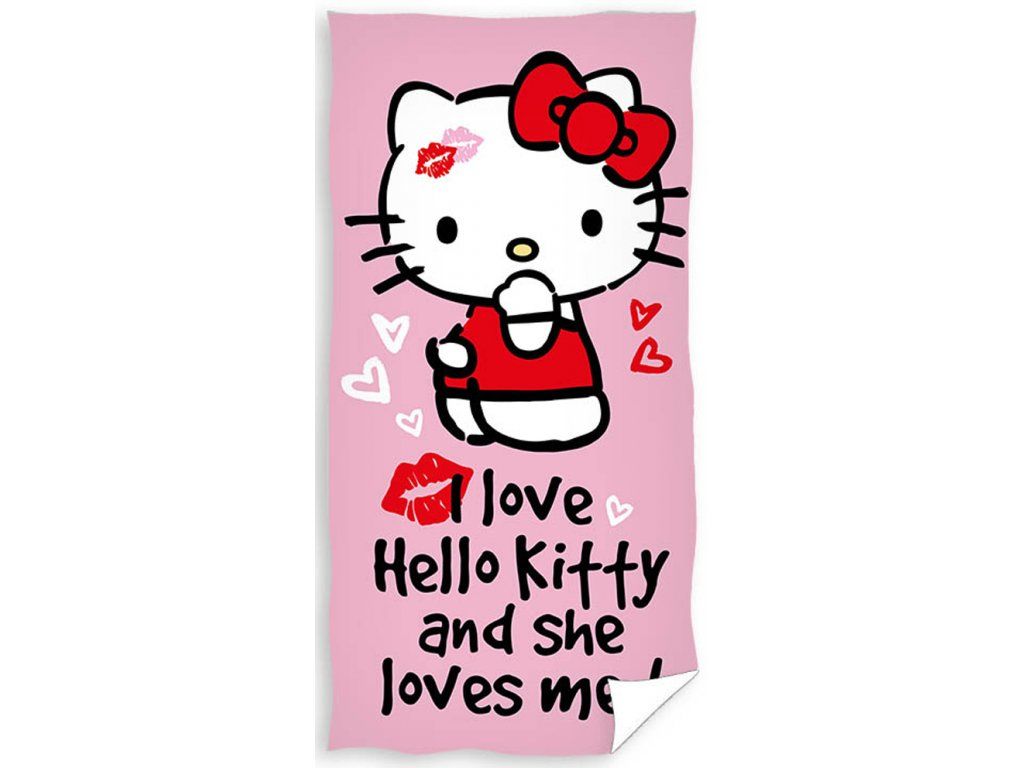 Detská osuška Hello Kitty Love 70x140 cm