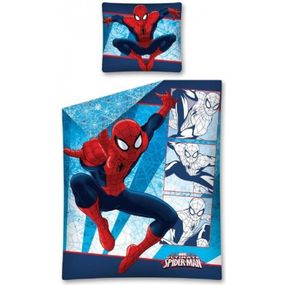 Detexpol · Bavlnená posteľná bielizeň / posteľné obliečky - Spiderman - MARVEL - 140 x 200 + 70 x 90 cm