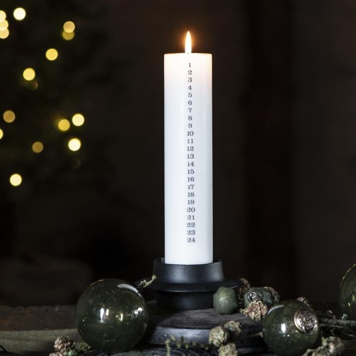 IB LAURSEN Adventná sviečka Christmas White/Anthracite Grey