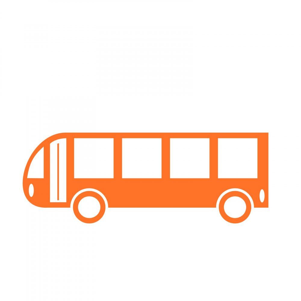 Pieris design Autobus - nálepka na stenu oranžová