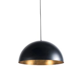 Priemyselná závesná lampa čierna so zlatom 50 cm - Magna Eco