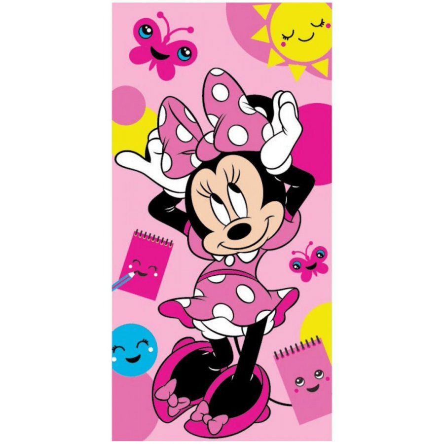 Setino · Plážová osuška Minnie Mouse - Disney - 100% bavlna, froté - 70 x 140 cm