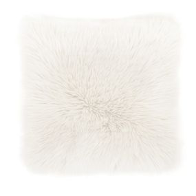 Biely vankúš Tiseco Home Studio Sheepskin, 45 × 45 cm