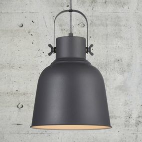 Nordlux Závesná lampa Adrian v čiernej farbe, Ø 25 cm, Obývacia izba / jedáleň, kov, E27, 25W, K: 28cm