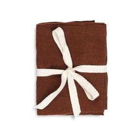 ferm LIVING Látkové obrúsky Linen Cinnamon - set 2 ks