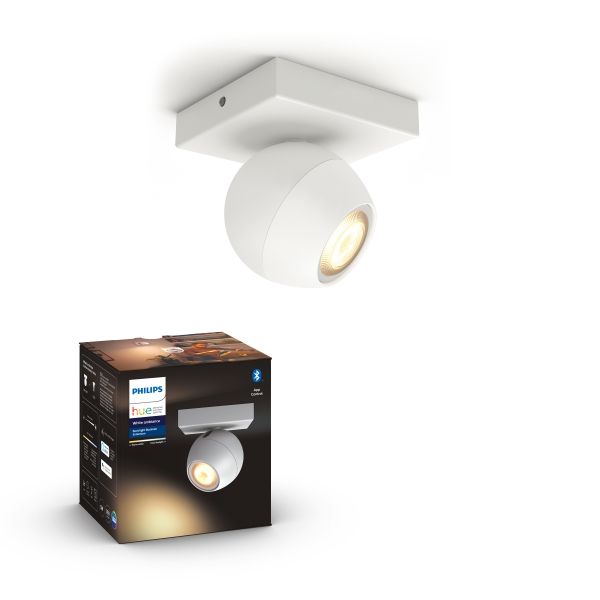 Philips Hue White Ambiance 8719514339187 BUCKRAM nástenné bodové svietidlo 1xGU10 5.5W/250lm 2200-6500K biela bluetooth