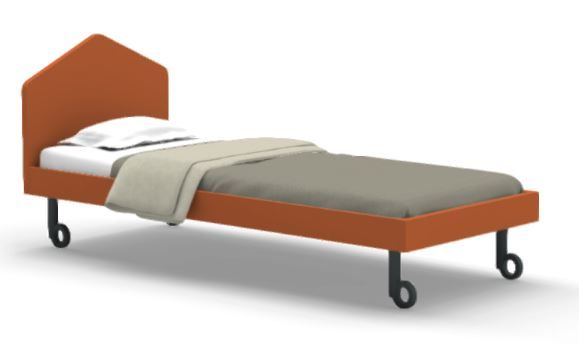 NIDI - Detská posteľ ETTA R04 WILL - podnož na kolieskach