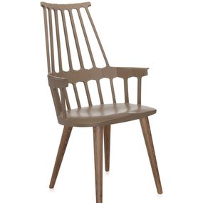 Kartell - Stolička Comback Wooden Legs, hnedá/dubová