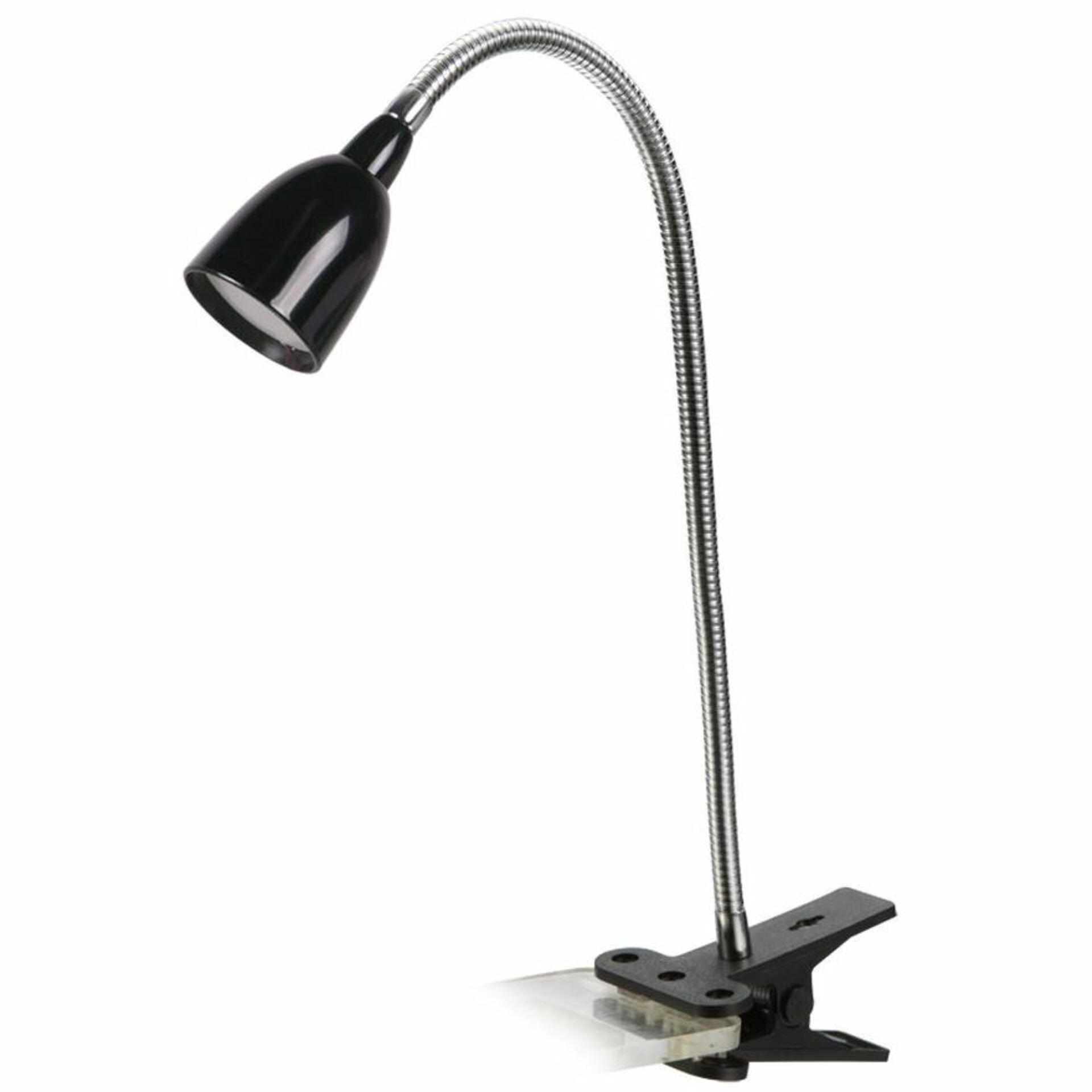 Solight LED stolní lampička, 2.5W, 3000K, clip, černá barva WO33-BK