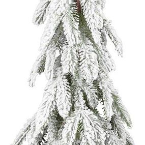 Stromček MagicHome Vianoce, smrek, zasnežený, 20x LED, teplá biela, 60 cm