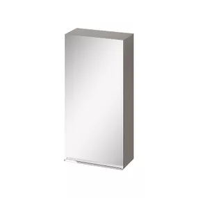 CERSANIT - Zrkadlová skrinka VIRGO 40 sivý dub s chrómovými úchytmi S522-011