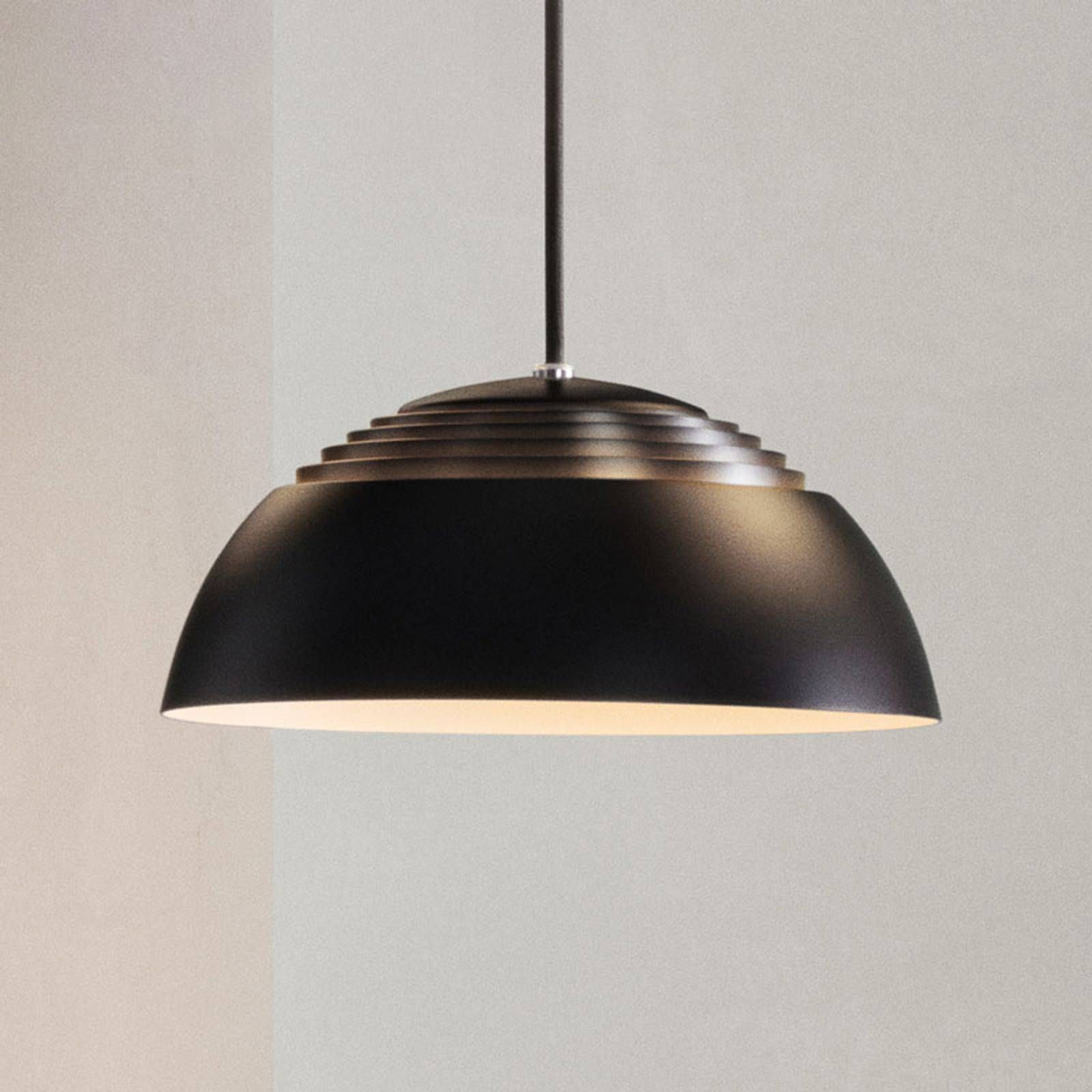 Louis Poulsen AJ Royal závesné LED 25 cm čierne, Obývacia izba / jedáleň, hliník, oceľ, akryl, 8W, K: 11.4cm