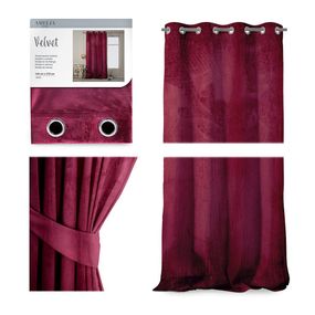 Záves AmeliaHome Velvet 140x270 cm vínový