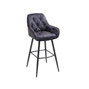 LuxD Dizajnová barová stolička Garold sivý zamat