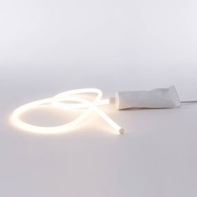 SELETTI Stolová LED lampa Daily Glow ako tuba zubnej pasty, Obývacia izba / jedáleň, syntetická živica, 3.6W, L: 22.5 cm, K: 5.5cm
