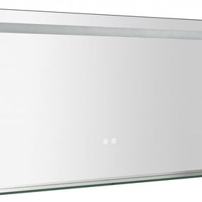 SAPHO - BRETO zrkadlo s LED osvetlením a poličkou, 120x60cm, senzor, fólia anti-fog, 3000-6500 ° K BE120