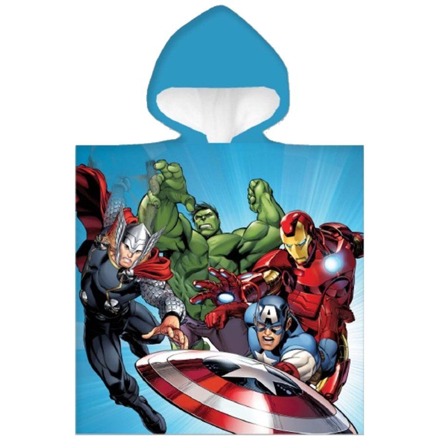 Carbotex · Detské / chlapčenské pončo - plážová osuška s kapucňou Avengers - MARVEL - 100% bavlna - 50 x 110 cm