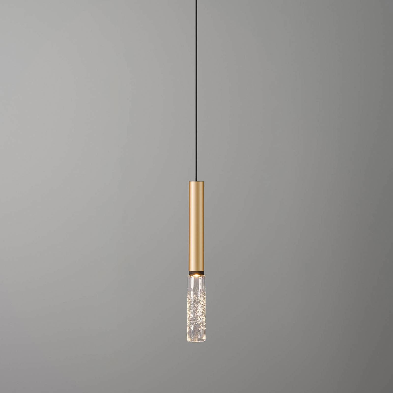 OleV OLEV Beam Stick Glass on/off 2 700 K 35, 3 cm zlatá, Obývacia izba / jedáleň, hliník, sklo, 5.4W, K: 35.3cm