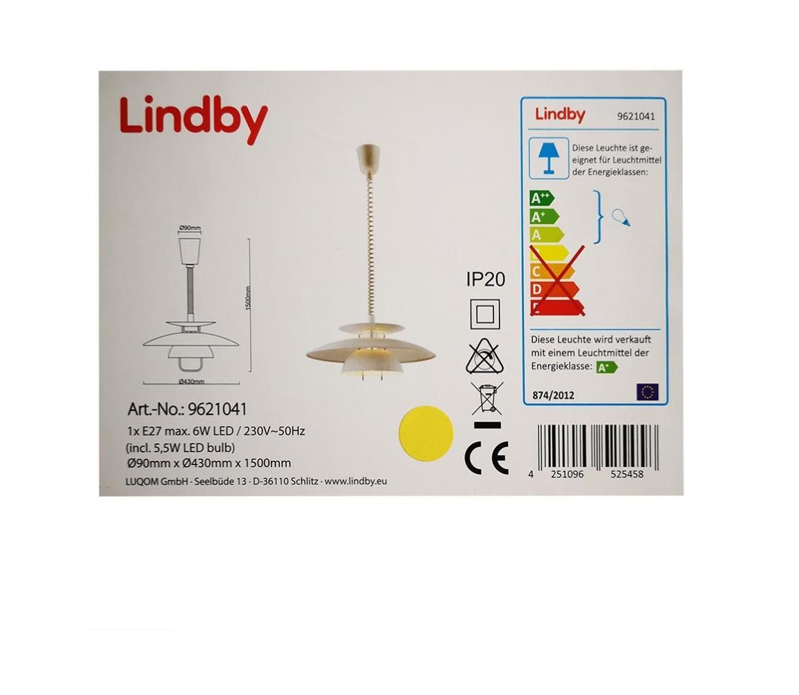 Lindby - LED Sťahovací luster NADIJA 1xE27/5,5W/230V