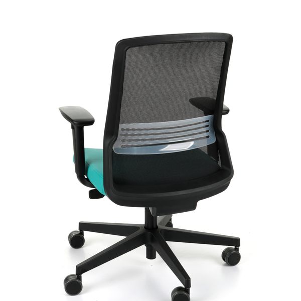Kancelárska stolička s podrúčkami Cupra BS - tyrkysová / čierna