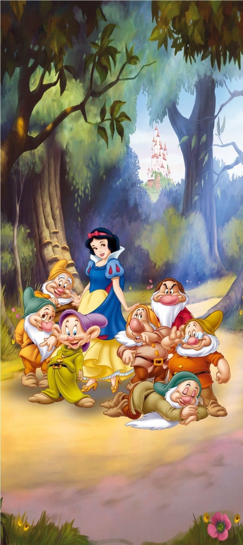 FTDN V 5422 Detská vliesová fototapeta dverná Snow white in the forest, veľkosť 90 x 202 cm