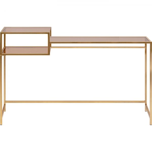 KARE Design Psací stůl Loft - zlatý, 134x60cm