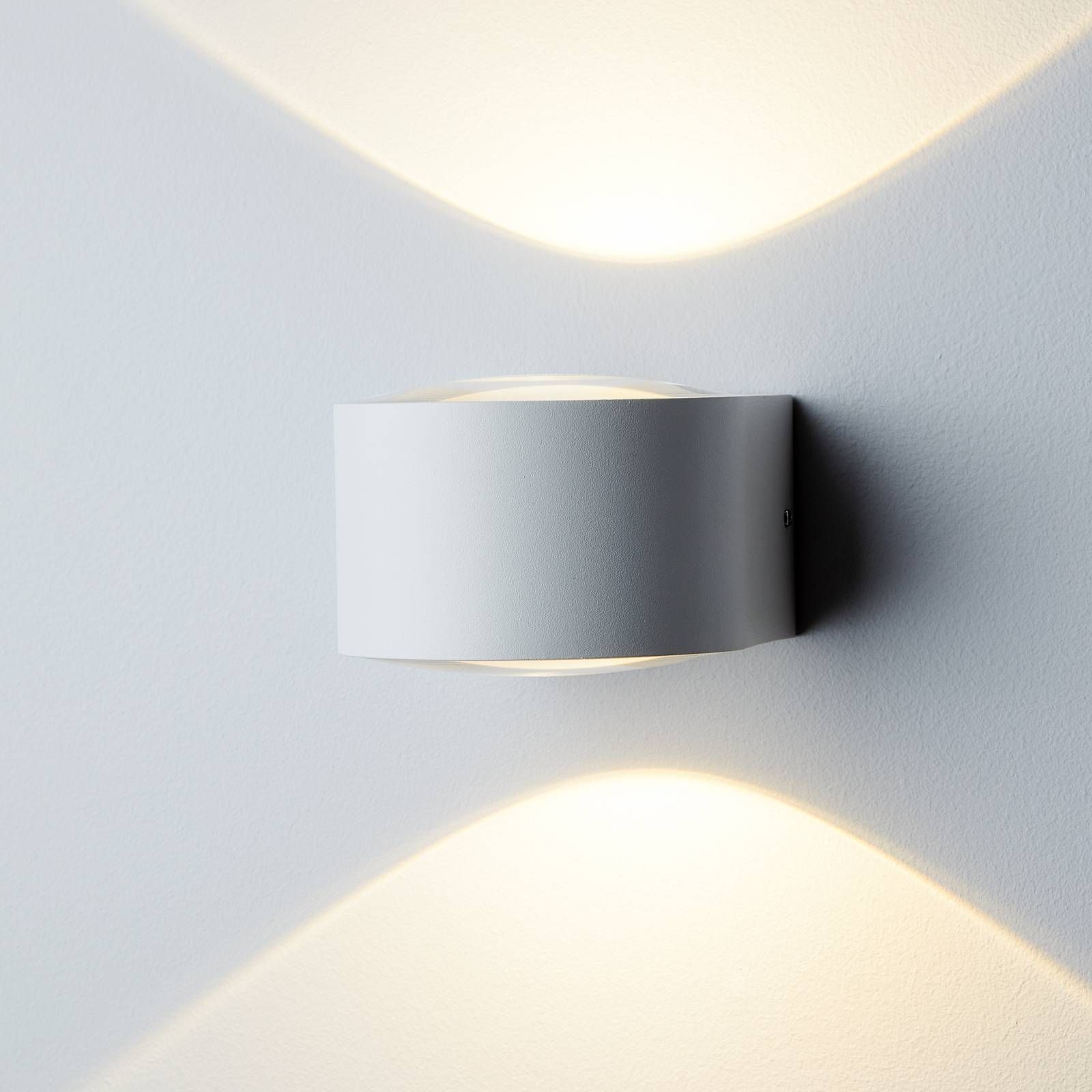 LOOM DESIGN Frey vonkajšie LED IP65 2x6W biela, Kúpeľňa, hliník, sklo, 6W, L: 10.7 cm, K: 7.1cm