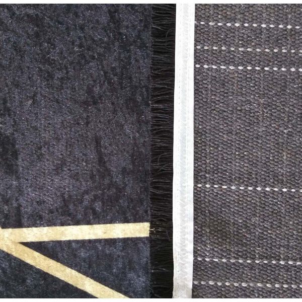 DomTextilu Štýlový koberec v čiernej farbe so zlatým motívom 67160-241885