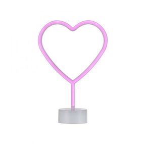 PAUL NEUHAUS LEUCHTEN DIREKT LED stolní lampa růžová srdce na baterie s vypínačem, dekorativní svítidlo LD 85028-87