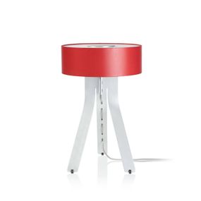 BYOK Fino stolová LED lampa, snímač gesta, červená, Obývacia izba / jedáleň, textil, hliník, 15W, K: 45cm