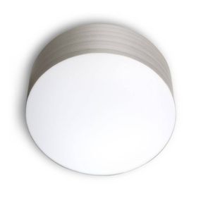 LZF LamPS Gea stropné svietidlo 0-10V dim, Ø 20 cm, sivé, Obývacia izba / jedáleň, drevená dyha, plast, 12W, K: 10cm