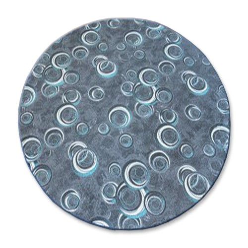 Guľatý koberec DROPS Bubbles sivo-modrý