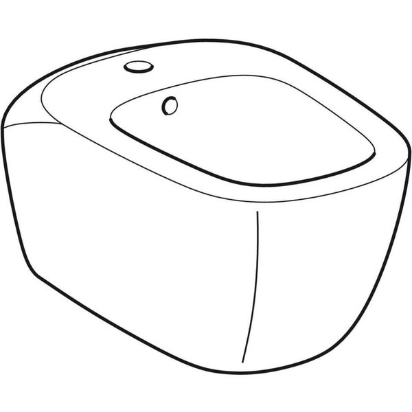 Geberit Citterio - Závesný bidet 560x310x360 mm, s KeraTect, biela 500.539.01.1