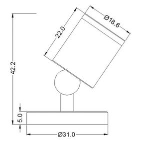 Deko-Light Nadstavbové LED svetlo Herculis 4 000 K, čierna, Pracovňa / Kancelária, tlakovo liaty hliník, 1W, Energialuokka: G, K: 4.22cm