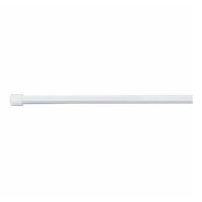 Biela tyč na sprchový záves s nastaviteľnou dĺžkou InterDesign, 127 - 221 cm