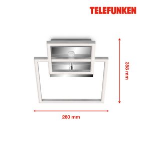 Telefunken LED svetlo so snímačom Frame chróm/hliník 26x36 cm, Obývacia izba / jedáleň, kov, plast, 17W, P: 35.8 cm, L: 26 cm, K: 7.6cm