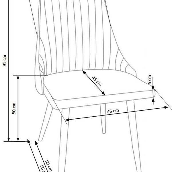 Halmar K285 jedálenská stolička, béžová
