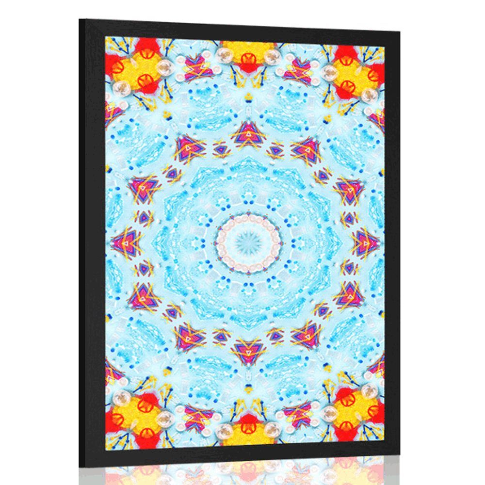 Plagát zaujímavá Mandala - 40x60 black