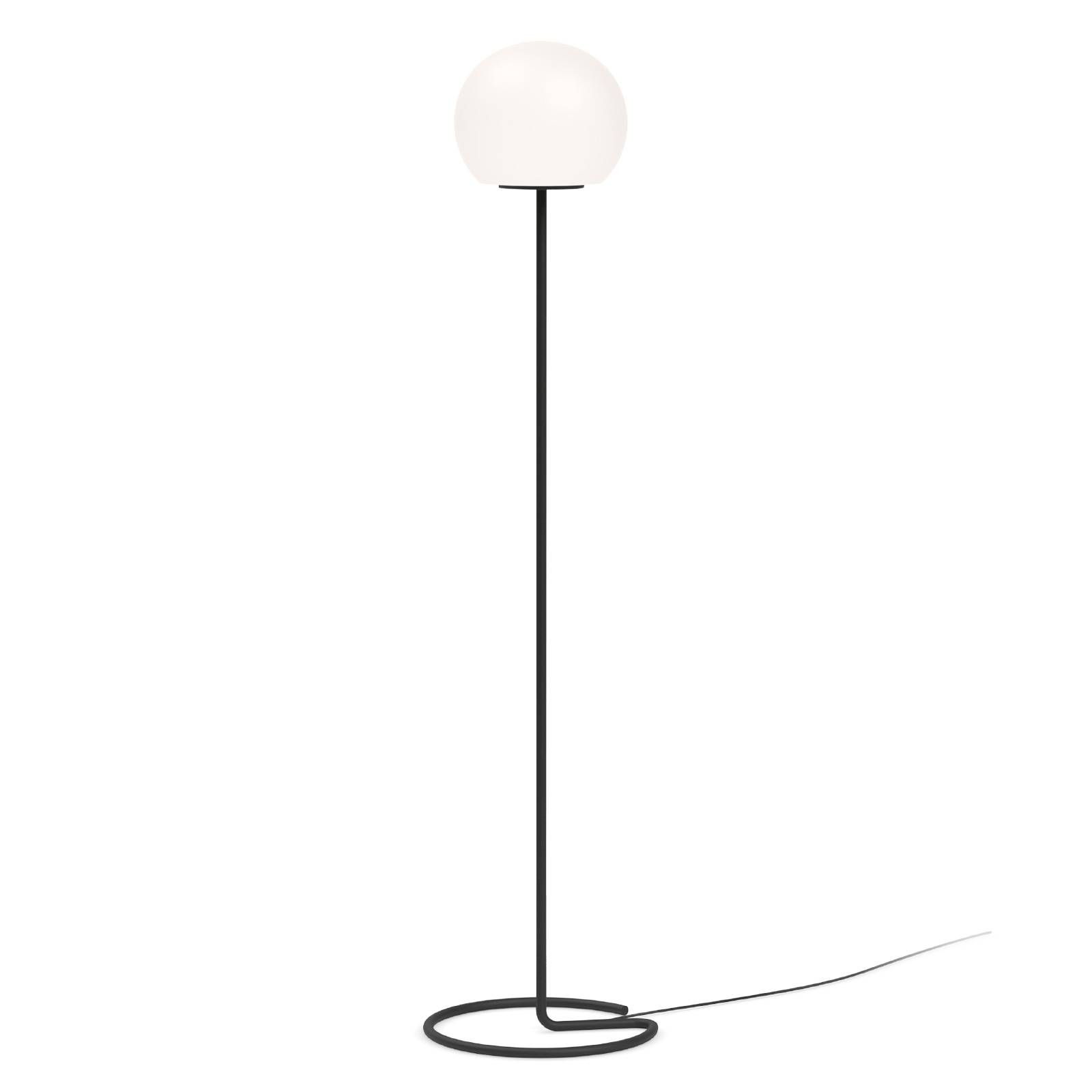 Wever & Ducré Lighting WEVER DUCRÉ Dro 3.0 stojaca lampa, čierno-biela, Obývacia izba / jedáleň, hliník, sklo, E27, 12W, K: 165cm