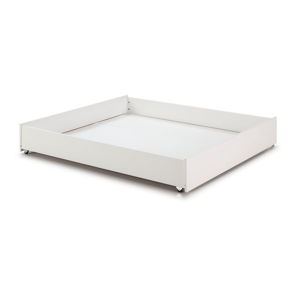 Biela zásuvka pod posteľ Marckeric Leba, 137 x 147 cm
