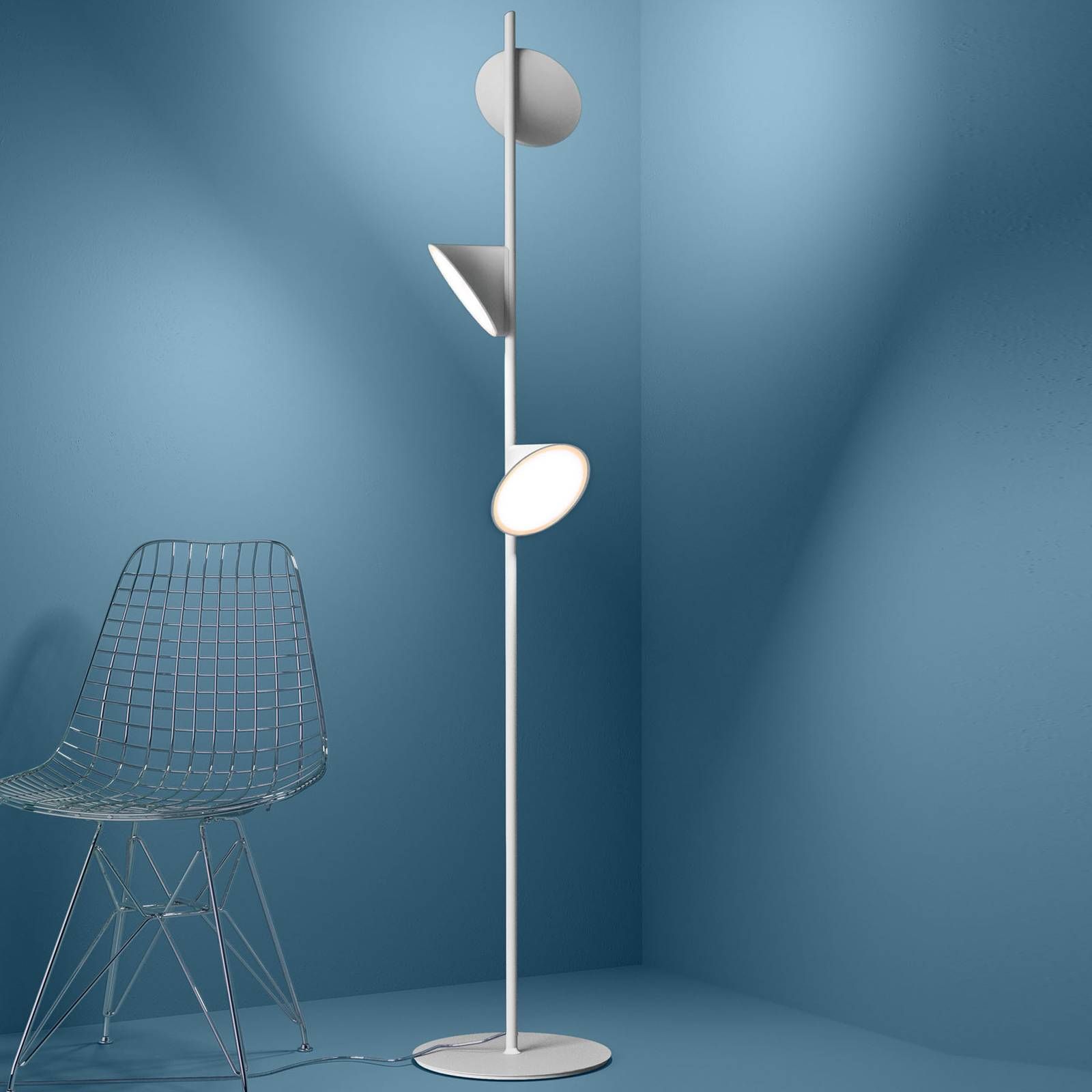 Axo Light Axolight Orchid stojaca LED lampa, biela, Obývacia izba / jedáleň, hliník, 7W, K: 184cm
