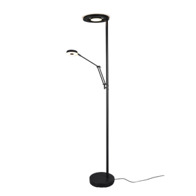 TRIO 424210332 BARRIE stojacia lampa dotyková LED D300mm 32W/4000lm, 6W/600lm 2700-3350-4000K matná čierna, stmievateľné