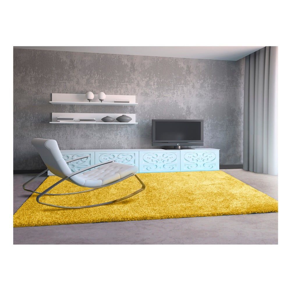Žltý koberec Universal Aqua, 160 × 230 cm