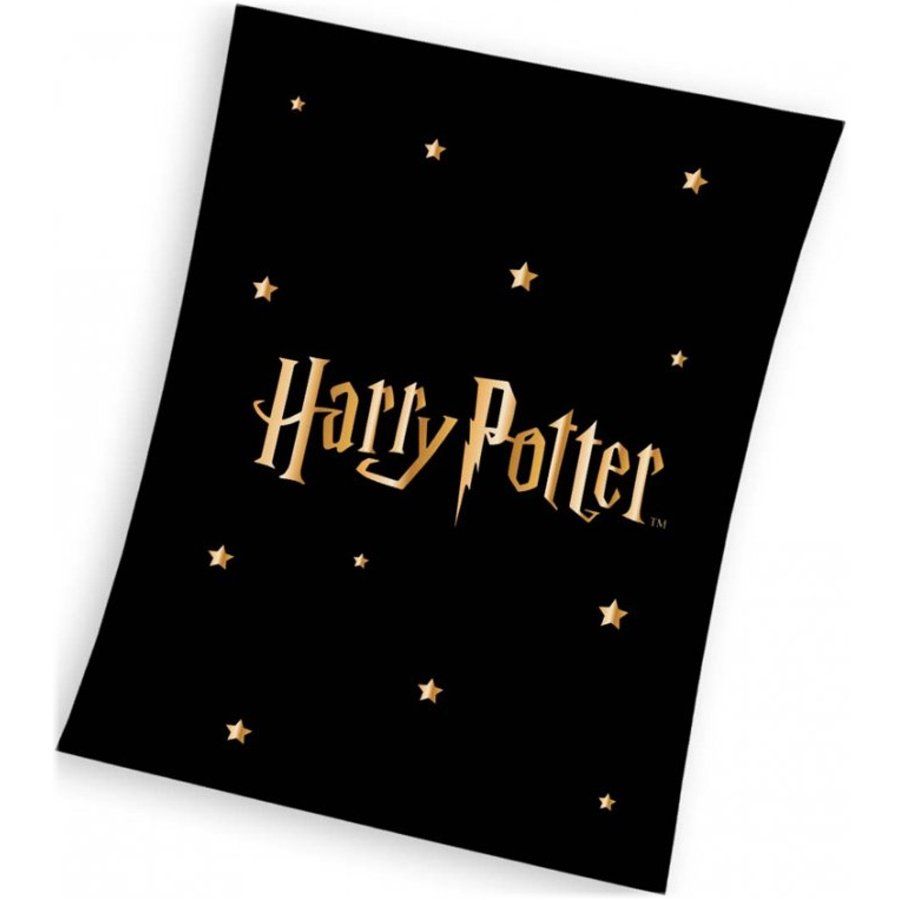 Carbotex · Coral fleece deka Harry Potter - motív Gold Stars - 130 x 170 cm