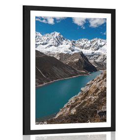 Plagát s paspartou národný park Patagónia v Argentíne - 20x30 black