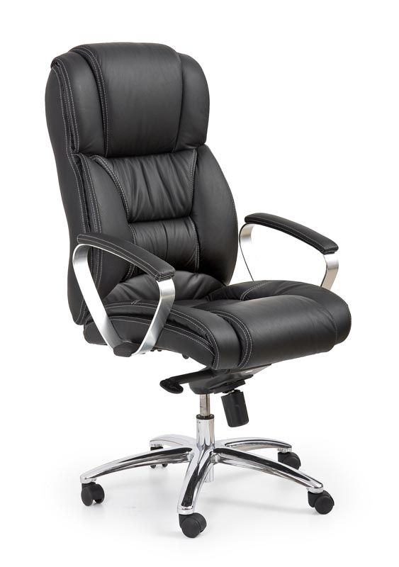 Halmar FOSTER kancelárska stolička čierna - koža