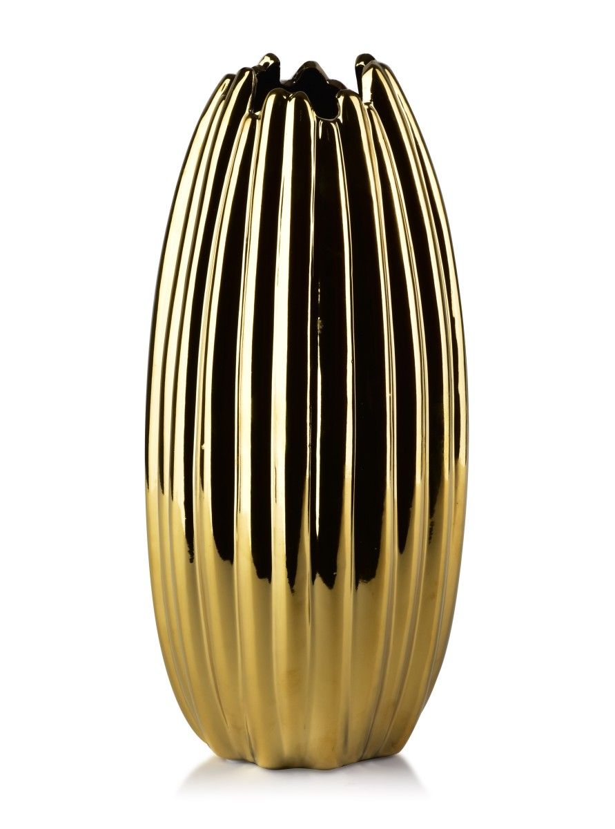 Keramická váza RORY 29 cm zlatá