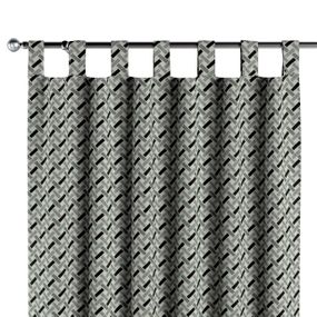 Dekoria Záves na pútkach, čierno-biela, 130 × 260 cm, Black & White, 142-78