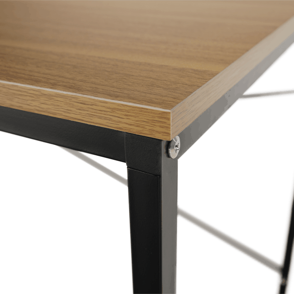Písací stôl, dub/čierna, 150x60 cm, MELLORA